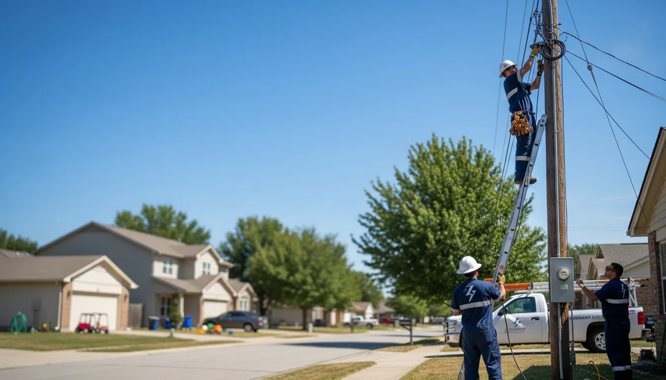 Residential electrician providing installation services in Houston, OH